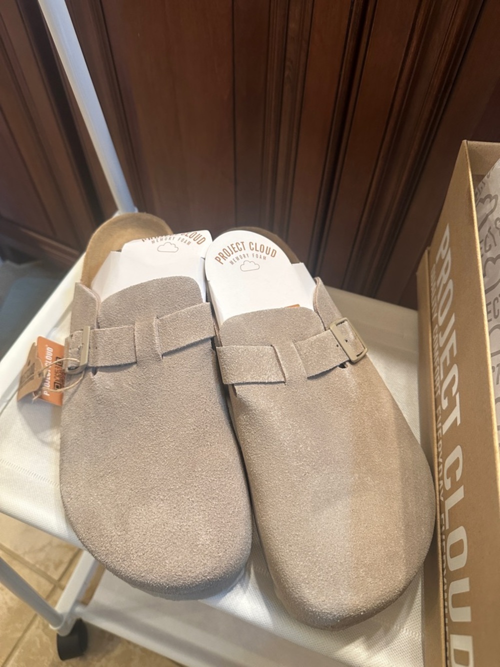 Project Cloud Brooklyn Dusty Grey Suede Clog - Size 12